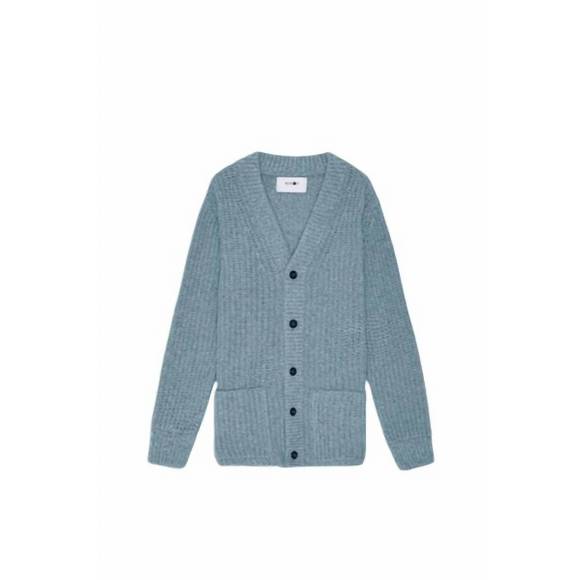 NEW NN07 men's benzon cardigan in light grey multi - Picture 1 of 3